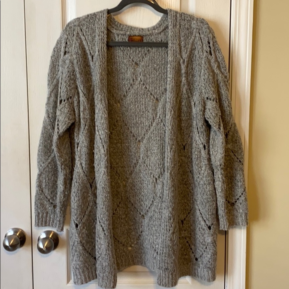 Gray sweater cardigan